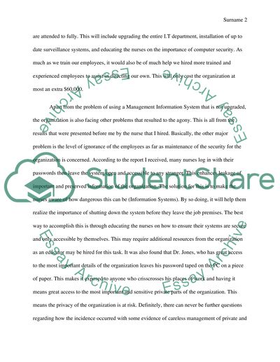 Management Information System: Lost Files in a Hospital