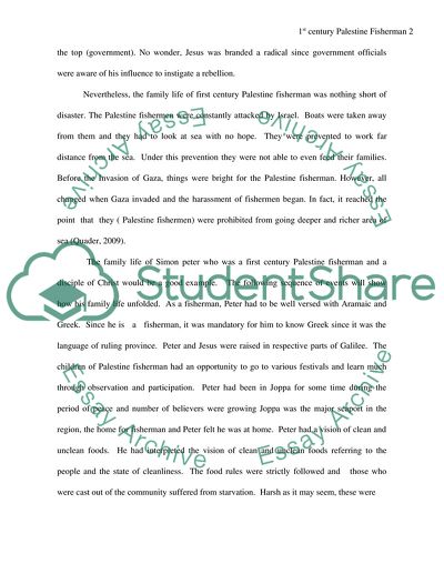 Economic Lifestyles of the 1st Century Palestine Fisherman