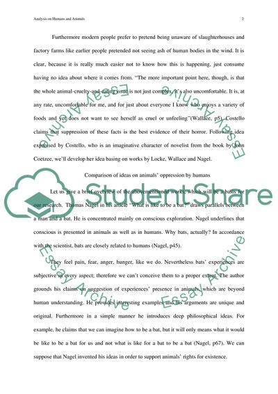 Analysis on Humans and Animals