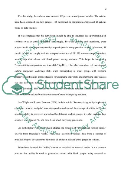 Competence in Sport Education