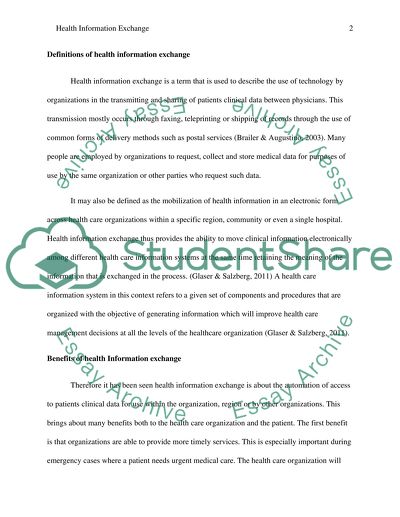 Health Information Exchange