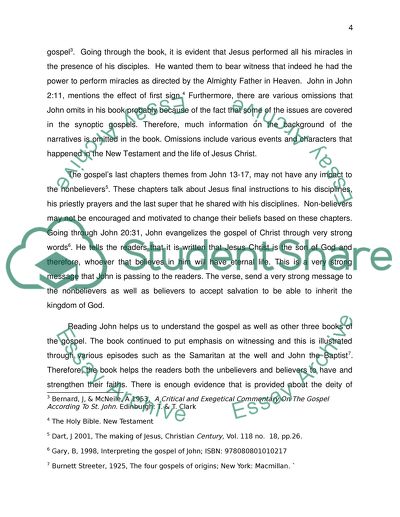 Interpretation of the Bible. How the critical reading of John assists in the interpretation of the gospel