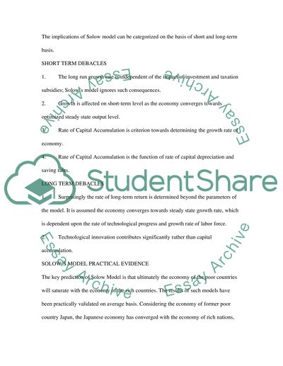 Solow Economic Model