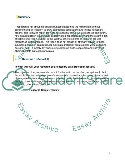 Data Protection Issues