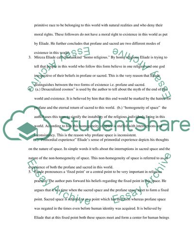 The Sacred and the Profane - The Nature of Religion, by Eliade & Trask