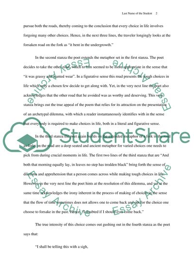 The road less traveled by Robert frost