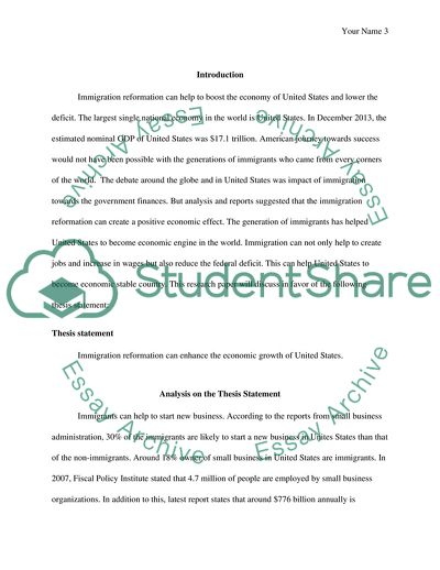 Immigration Reformation In The US