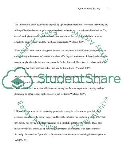 Macroeconomics - Quantitative Easing