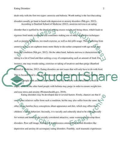 Eating Disorders: Anorexia Nervosa and Bulimia Nervosa