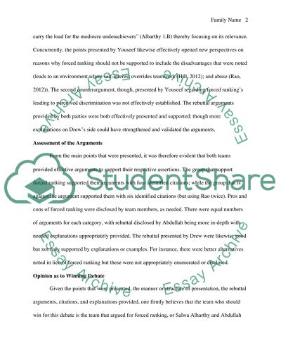 Debate Reaction Paper / for management class