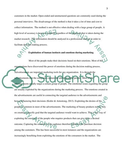 Exploitation of Human Instincts and Emotions During Marketing