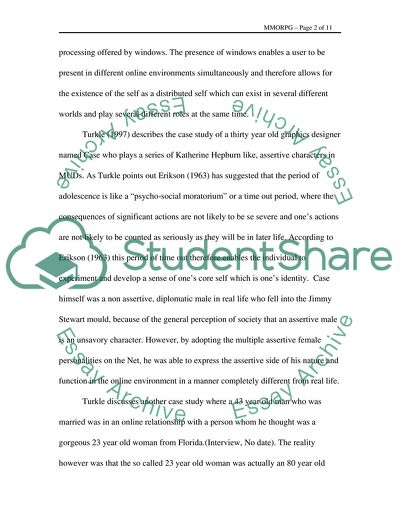 Massive Multiplayer Online Role Playing Games