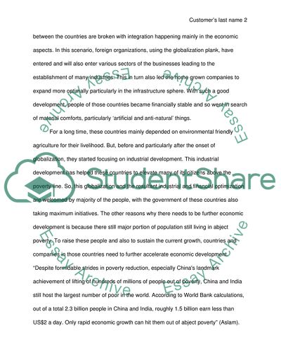 Economic Development vs the Environment
