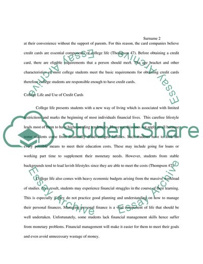 College Students Are Responsible Enough to Have Credit Cards