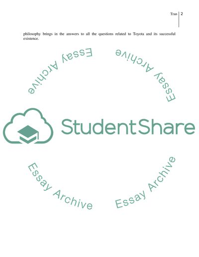 The Working of Toyota