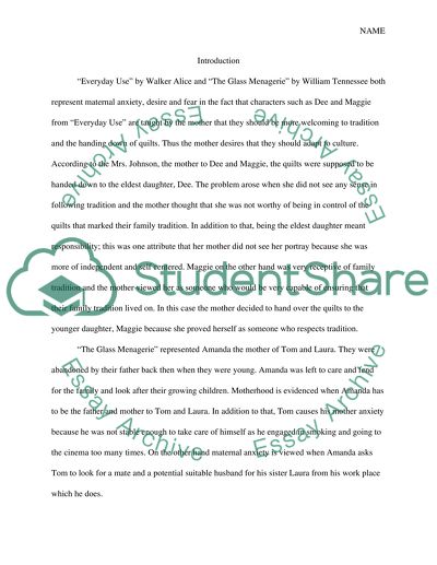 The Representation of Motherhood in Everyday Use and The Glass Menagerie