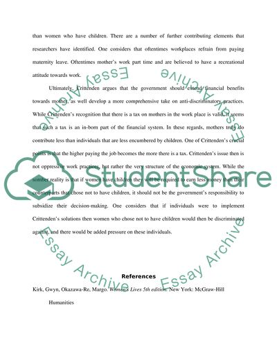 Critique The Mommy Tax by Ann Crittenden