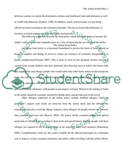 Airport and Airline Policy