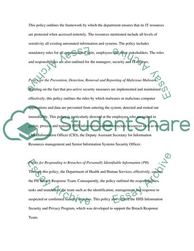 Department of Health and Human Services IT Security Program