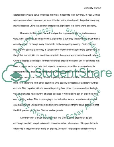 Analyze the debate over currency wars