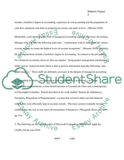 Financial Accounting Midterm Project