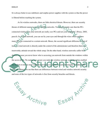 Difference between a Wired and Wireless Network Security