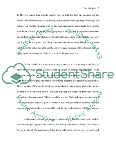 Rhetorical Analysis of The Wire Season 4, Episode 1, 2, 3