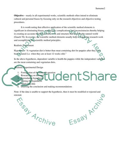 Elements of Scientific Method