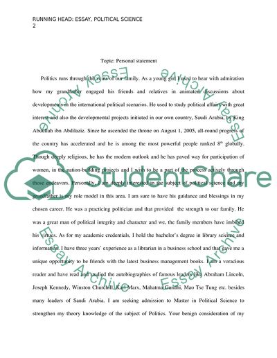 Personal statement