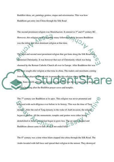 Religions Imported from the Silk Road