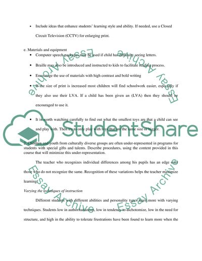 Special Education in General Ed classroom