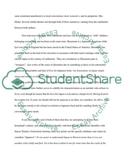 Satoro Tanaka and Mrs. Hitara Importance in David Masumotos and Pico Iyers Texts