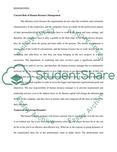 Job redesign essay picture