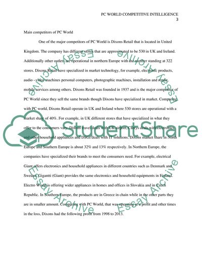 PC World Competitive Intelligence