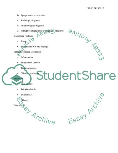 Clinical Features and Treatment of Lung Fluke in Human