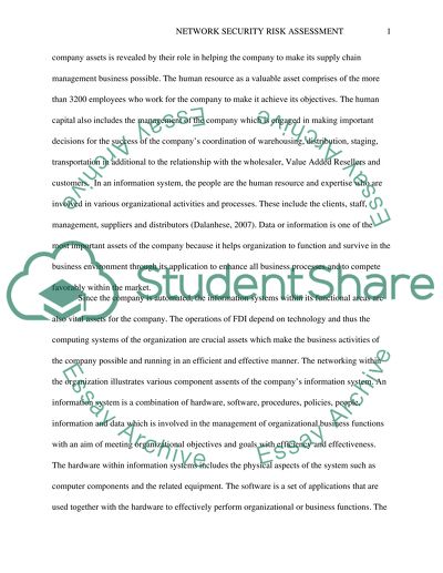 Network Security Risk Assessment