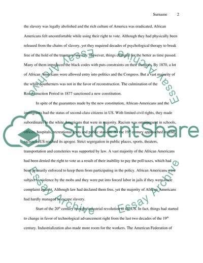 United States History from 1865 - 1929