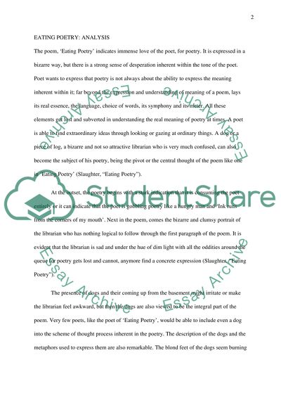 Eating Poetry by Mark Strand