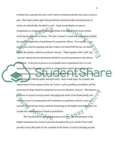 Punishment for Crimes