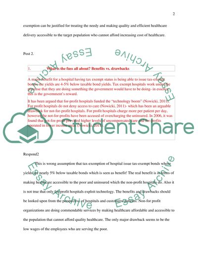 Perceptions About Non-Profit Hospitals