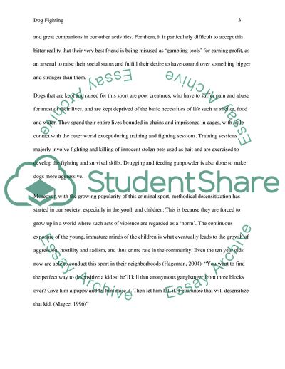 Dog Fighting in a Modern World