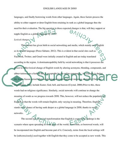 English Language in 2050