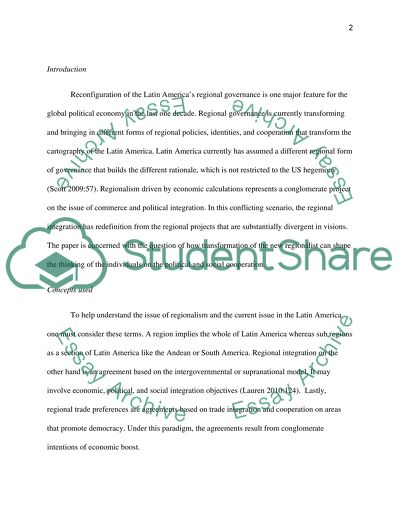 Regionalism in Latin America