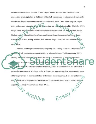 Performance enhancing drugs essay