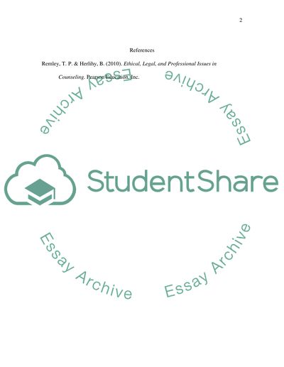 Ethical, Legal, and Professional Issues in Counseling