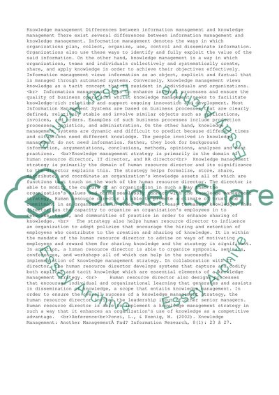 Knowledge management