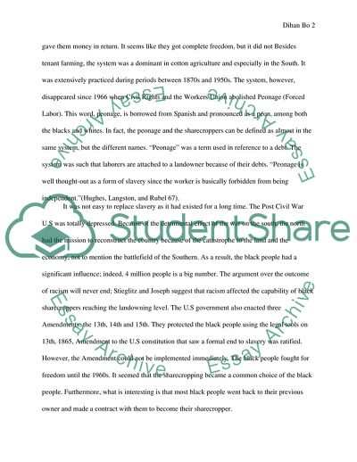 The Sharecropping: Bad or Not