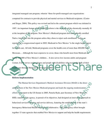 The current New Mexico Medicaid and the New Mexico Medicaid Modernization