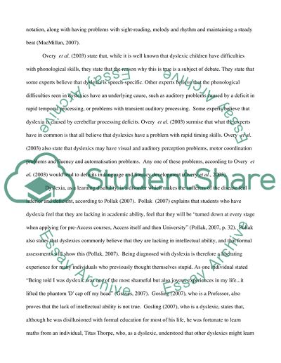 Dyslexia and Modern Music Teaching Techniques