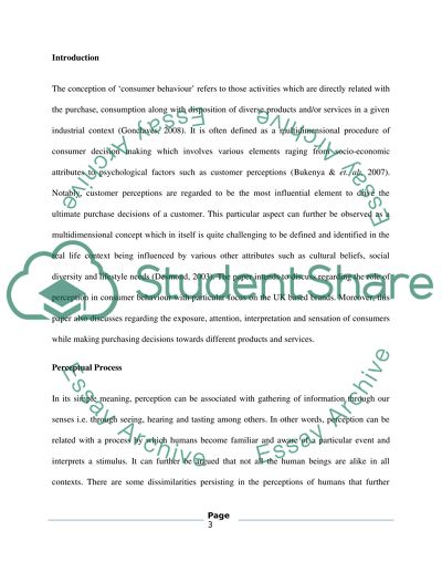 The Role of Perception in Consumer Behaviour